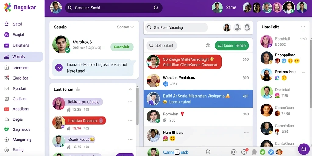 Antarmuka chat untuk berinteraksi dengan pemain lain.